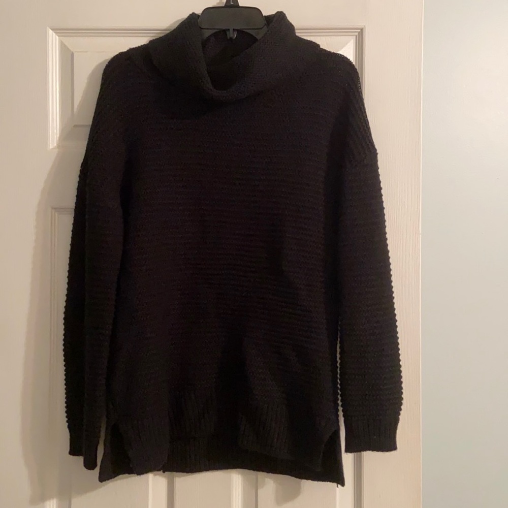 Black cow neck sweater!